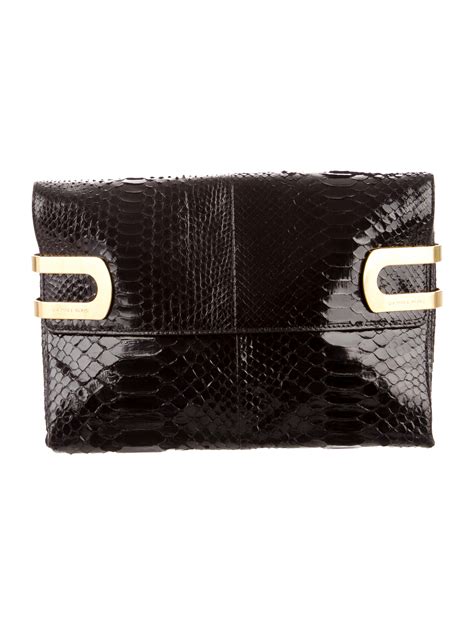 michael kors python clutch bag